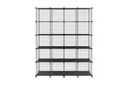 Metal Wire Cube Storage DIY 20 Cubes Modular Storage Shelf Closet Black