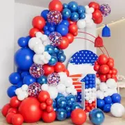 138Pcs Red White and Blue Balloon Garland Arch Kit for 4th of July Independence