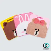 在飛比找樂天市場購物網優惠-【ONEDER旺達】LINE FRIENDS 熊大小方巾 三