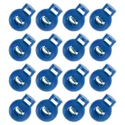 50Pcs 8mm Plastic Cord Locks Single Hole Spring Toggle Stopper, Dark Blue