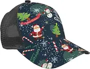 [Rmqsyhfz] Christmas Hats Women Men Buffalo Plaid Christmas Adjustable Snapback Hats Baseball Caps Mesh Hat