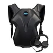 BASSpak w/ Headphones! Wearable Subwoofer Haptic Feedback Tactile Audio Woojer