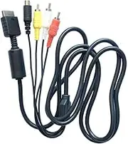 OSTENT Composite S-Video RCA AV Audio Video HD TV Cable for Sony PS1/PS2/PS3 Console