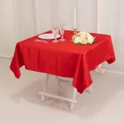 Red 54" SQUARE Lamour Satin TABLECLOTH Wedding Party Kitchen Tabletop Linens