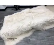 NSW Leather Weighted Mongolian Sheepskin Blanket in Fawn