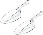 PHENOFICE 2Pcs Transparent Food Shovels Multi Purpose Ice Scoops Material for Flour Nuts and Grains Easy to Clean and Use