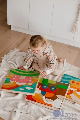 QToys USA Car Puzzle & Play Set