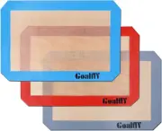Small Silicone Baking Mat Sheet (11.8 X 7.8 IN), 3 Pieces Non-Stick Baking Mat