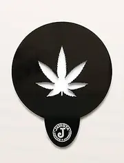 Hemp Leaf Stencil (Heavy Duty Black Acrylic)