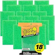[Scrub Daddy] Sponge-Daddy XL - Large Scratch-Free Multipurpose Dish Sponge - BPA Free & Made with Polymer Foam - Stain & Odor Resistant Kitchen Sponge (18 Count)