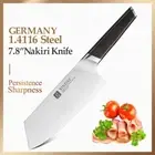 Nakiri Knife Stainless Steel Wood Handle Chef Cleaver Beef Cut Slicing Butcher L