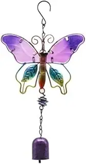 Window Hangings Metal Stained Glass Window Hangings Hummingbird Wind Chime for Wall Window Door Wind Bell Hanging Ornaments Vintage Home Decoration Crafts Wind Sculptures
