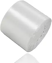 White Satin Ribbon 3 Inches x 25 Yards, Solid Color Fabric Ribbon for Gift Wrapping, Crafts, Hair Bows Making, Wreath, Wedding Party Decoration and Sewing Projects