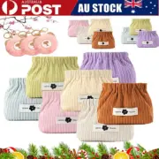 Corduroy Elastic Storage Bag Hair Tie Organizer Pocket Makeup Bag Lipstick Bag