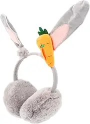 PLAFOPE Girls Rabbit Ears Earmuffs Warm Winter Ear Covers Breathable Comfortable One Size