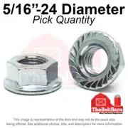 5/16"-24 Grade 5 Serrated Flange Whiz Lock Nuts FINE Thread Zinc (Pick Qty)