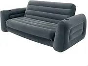 Intex 66552NP Inflatable Pull-Out Sofa: Built-in Cupholder – Velvety Surface – 2-in-1 Valve – Folds Compactly – 80" x 91" x 26"