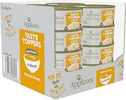 Applaws Taste Toppers 100% Natural Wet Dog Food Chicken Breast in Broth Tin 156g (Pack of 16), Limited Ingredients Pet Food