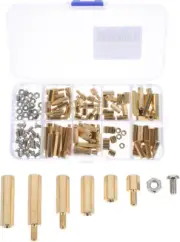 Stainless Steel Screw Nut Set and Bolt Assortment Kit Brass Column