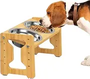 Bvizyelck Dog Bowls Elevated - Adjustable Raised Feeding Station | Tilted Ergonomic Adjustable Feeder with Anti-Slip Base for Puppy Water Food Pet Indoor
