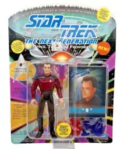 Star Trek TNG Playmates Q Mischievous Omniscient Action Figure Skybox 6070 6058