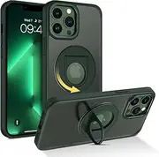 BENTOBEN Case for iPhone 13 Pro Max or iPhone 12 Pro Max, Invisible Stand Kickstand Ring Holder Slim Shockproof Bumper Protective Soft TPU Cover for iPhone 12/13 Pro Max 6.7 inch, Green