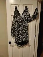 Topshop Dress Mixed Floral Print Mini Multicolor Fun Flirty Sz 14