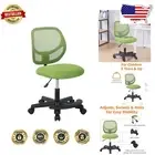 Adjustable Mesh Back Rolling Kids Study Chair with Footrest in Vibrant Green
