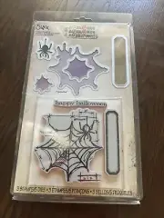 Sizzix Framelits Cobweb Blueprint HALLOWEEN Tim Holtz RETIRED