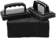 Grill Grate Scrubber, Heavy Duty Griddle Scrubber Pads Cleaning Kit 13 Pieces