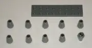 LEGO NEW 1x1 Flat Silver Cone (10x) 6121350 Brick 59900