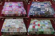Indian Wholesale Lots 35" Patchwork Floor Cushion Covers Home Decorative 5 Pcs