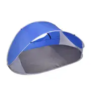 Beach Tent Pop Up Foldable 4 Person Blue - Beach Mats Australia