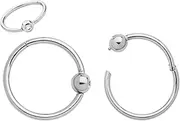 [365 Sleepers] Titanium Implant Grade 18G 6mm - 10mm Gem Hinged Ball Closure Captive Segment BCR Ring Helix Tragus Septum Clicker Nose Lip Hoop Earring Body Piercing Jewellery