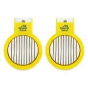 Smart Home Egg Slicer with Stainless Steel Blades in Yellow/White, 2 Pack