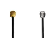 Glitter Microphones - Gold or Silver Costume Accessory Prop