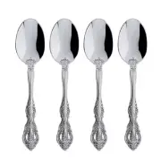 SET OF FOUR - Oneida Stainless MICHELANGELO Dinner Spoons / Place Spoons N/O