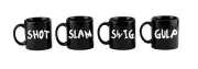 Mug Shots Shot Glasses With Handles (Set of 4) Whiskey By Barbuzzo