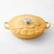 Le Creuset Signature Enameled Cast Iron Petal Braiser, 2.25qt., Camomille