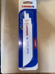 5 LENOX 6108R LAZER RECIPROCATING SAW BLADE, 6"LONG 8T sawsall blade