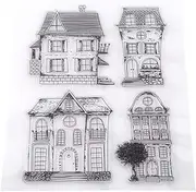1 Set Transparent Scrapbook Photo Album Transparent Silicone House Stamps Clear Stamps For DIY Scrapbook Photo Cards