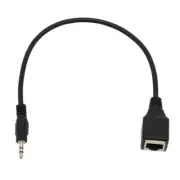 12in 3.5mm 8 Stereo Male Plug to RJ45 Female Socket Ethernet Adapter Cable