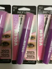 LOT OF 3 - Revlon Volumazing Mascara, Black #902, 0.3 Fluid Ounce NEW AND SEALED