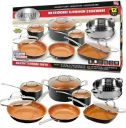 12 Piece Non-stick Cookware Set, Dishwasher Safe, Pots and Pans Set
