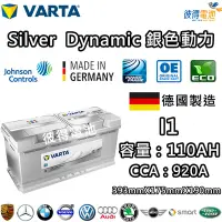 在飛比找Yahoo!奇摩拍賣優惠-【彼得電池】VARTA華達 I1 110AH 銀色動力 汽車