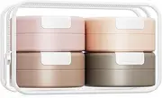 Gemice Magnetic Travel Containers Skincare Set for Facial Cleanser, Moisturizer, Sunscreen, Apricot, 1 floz