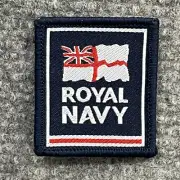 UK BRITISH MILITARY SURPLUS ROYAL NAVY WOVEN TRF FLASH PATCH RED & WHITE ENSIGN