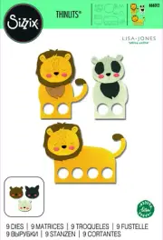 Sizzix Animal Finger Puppets Thinlits Die Set 9pc by Lisa Jones
