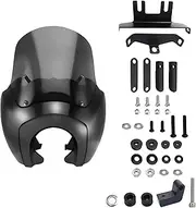 FATECIM 5.75" Headlight Fairing with 13" Smoke Windshield & Mounting Kit For Harley Softail Street Bob FXBB 2018-2020, FXBBS 2021-2024, Softail Standard FXST2020-2022, Softail Low Rider FXLR 2018-2020