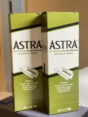 200 Astra Superior Platinum Double Edge Shaving Razor Blades Lot made in Russia